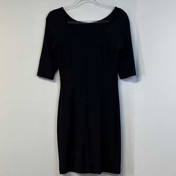 Boston Proper Half Sleeve Classic Black Mini Dress XS - Picture 4 of 6